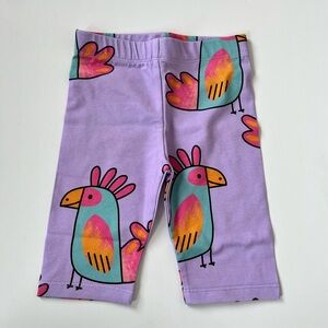 Kukukid Colorful Bird Print Biker Shorts. Neutral Gender